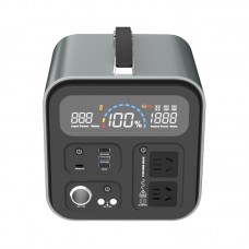 Draagbare Power Station - Lifepo4 accu's - 300W 230V Zuivere Sinus Omvormer - 308wh - USB - 12V - Opladen via zonnepaneel/auto/netspanning